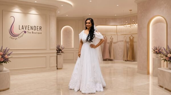 White wedding gown