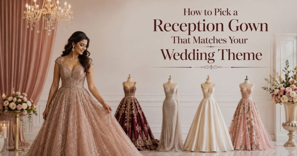 How to Pick a Reception Gown That Matches Your Wedding Theme
